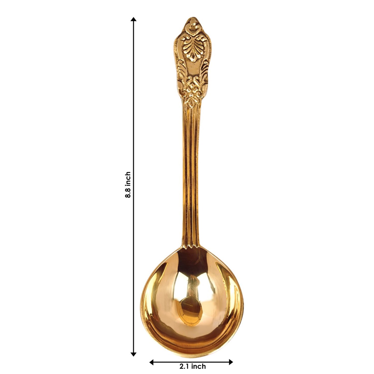 serving spoons set brass