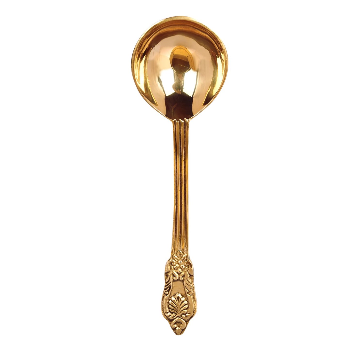 serving spoons set brass