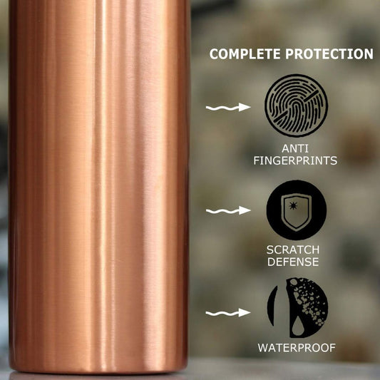 Copper bottle online displayed in a lifestyle setting, highlighting premium finish and durability for those searching copper water bottles online.