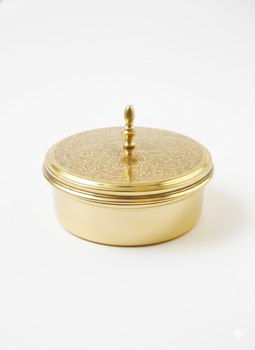 brass masala box