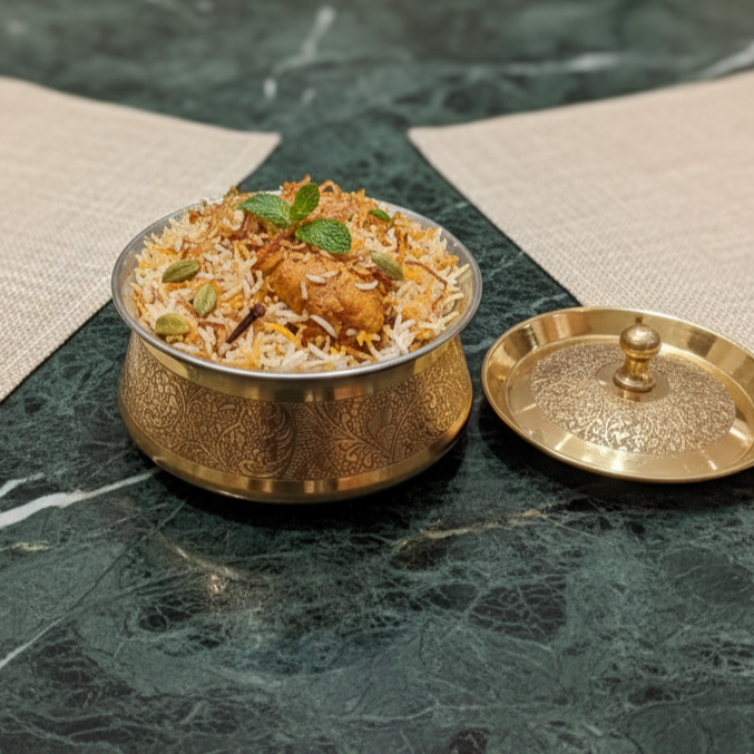 brass handi with lid