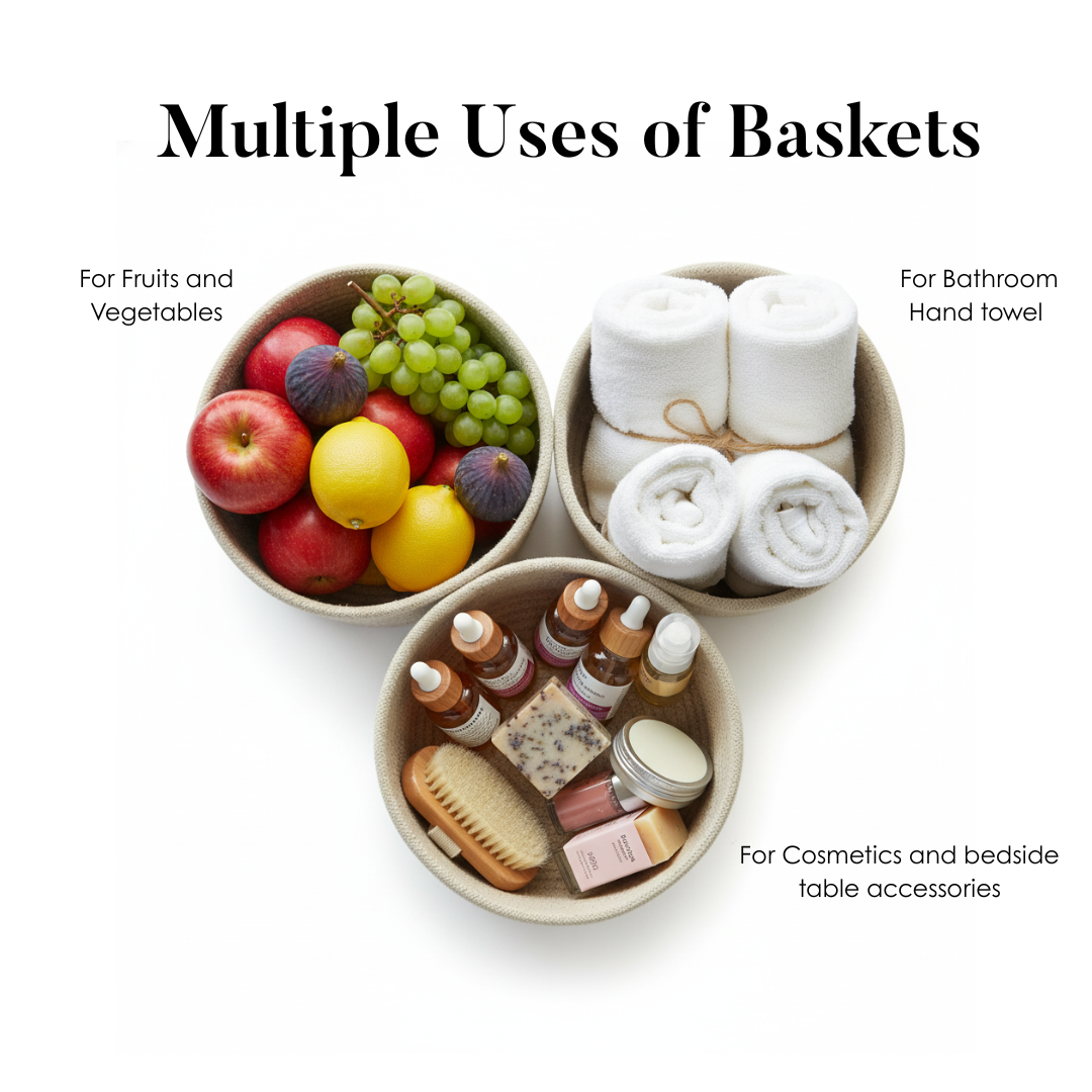 cotton baskets for storage