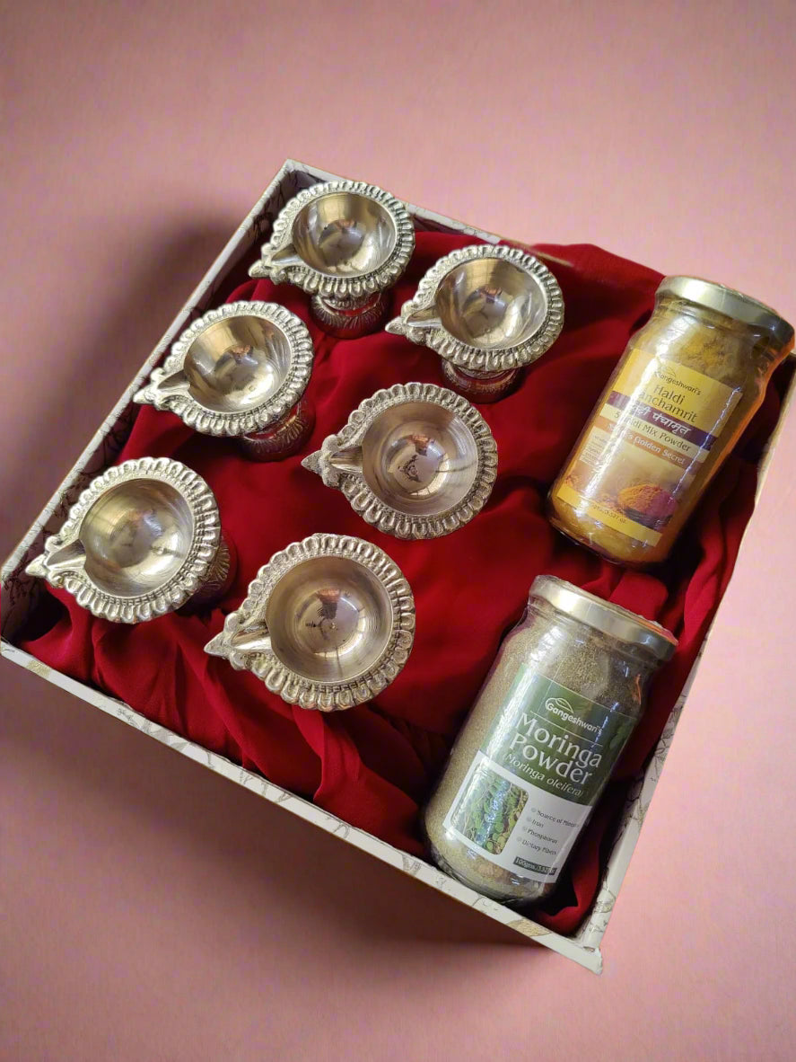 Brass Diya Hamper