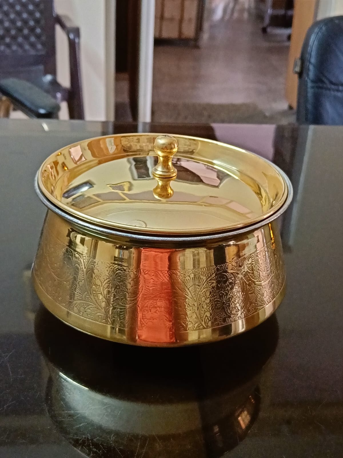 brass handi with lid
