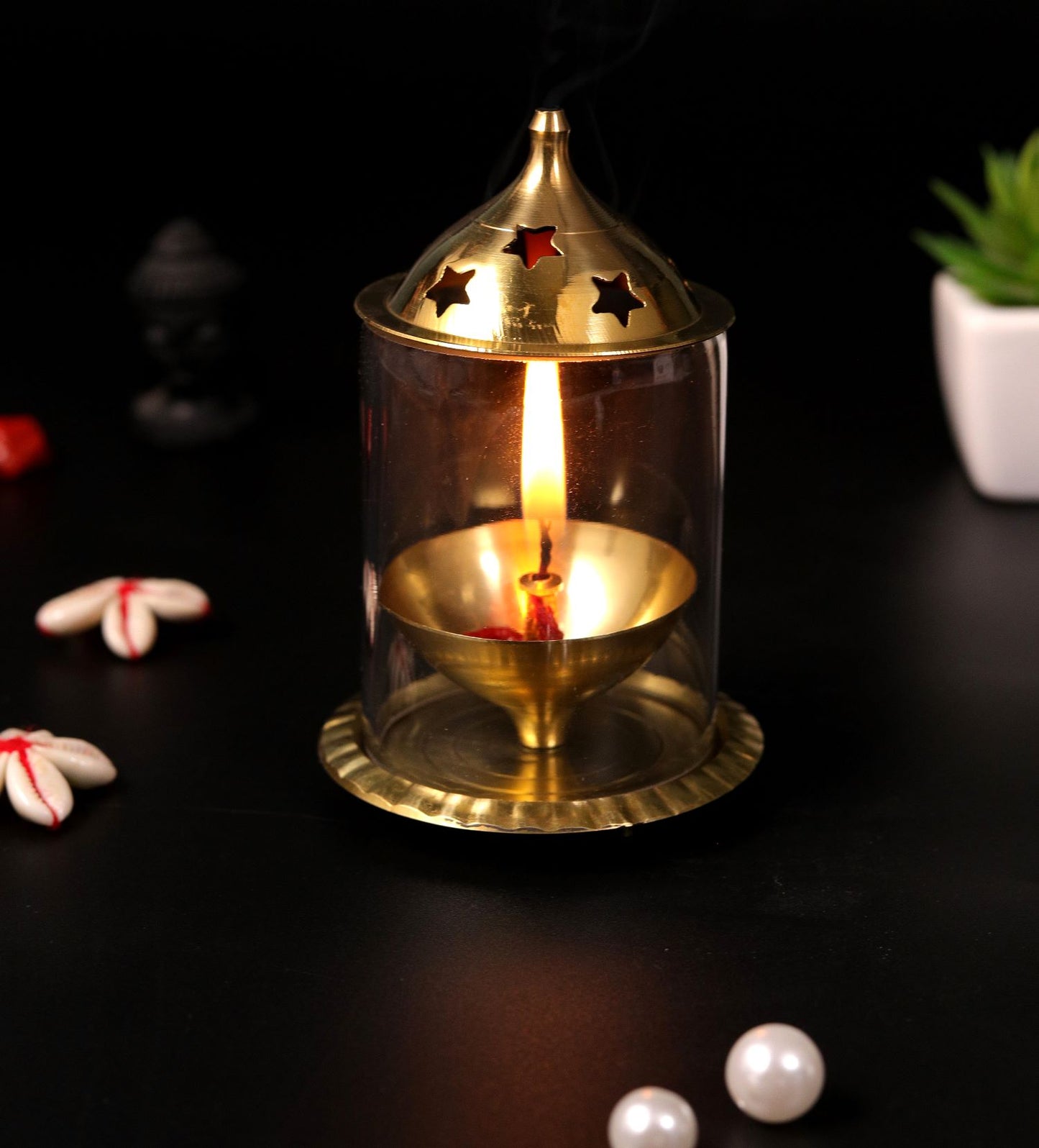 brass akhand diya