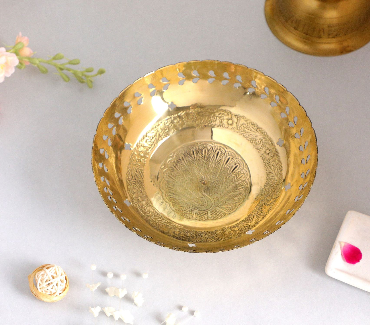 fruit bowl brass