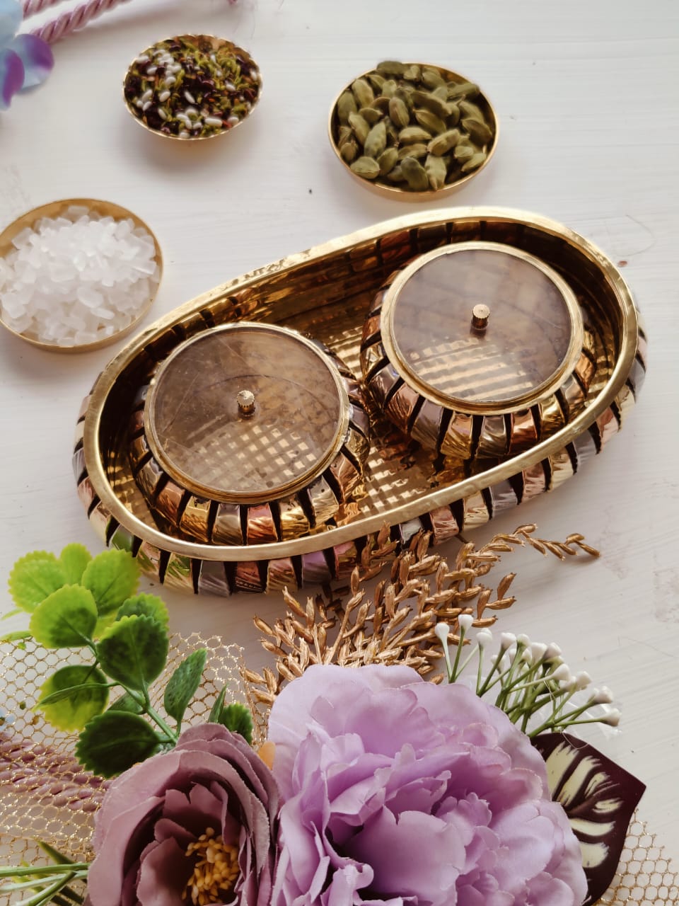 brass mukhwas box