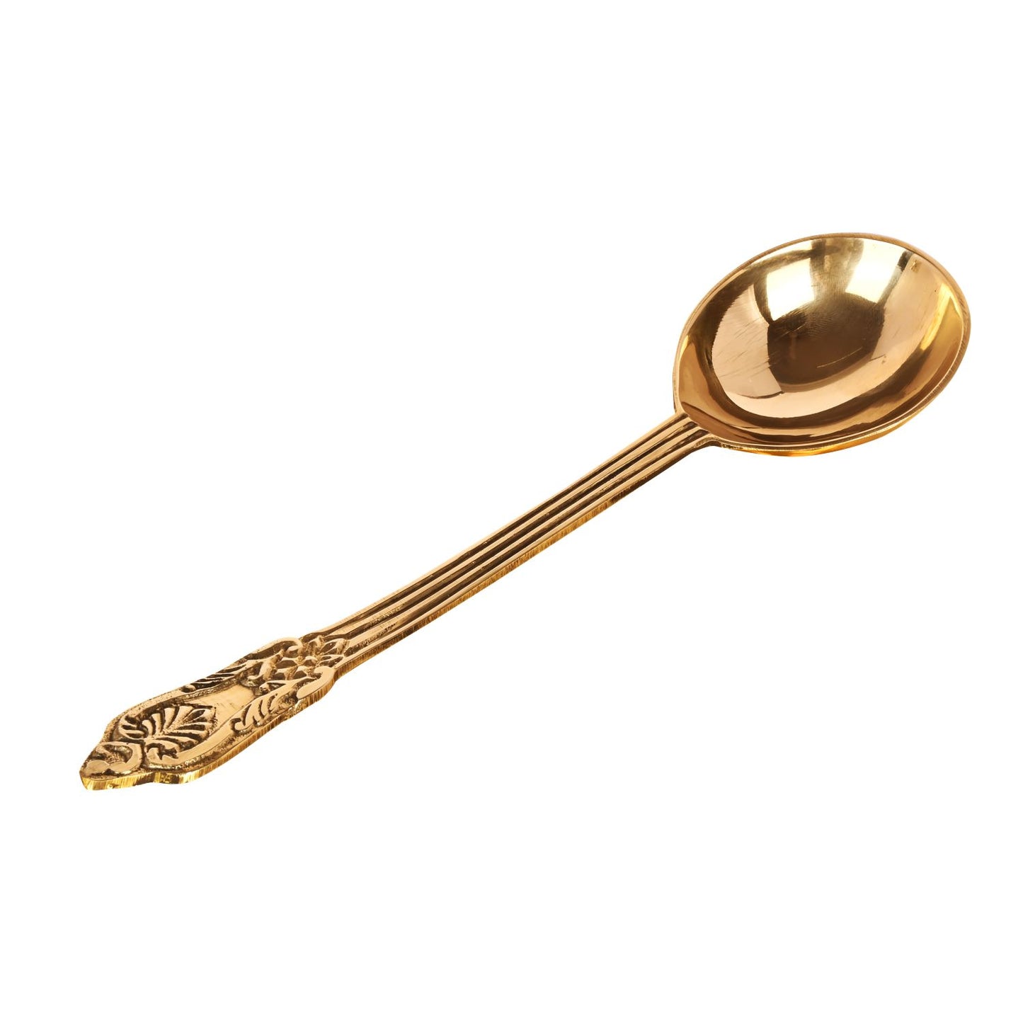 serving spoons set brass