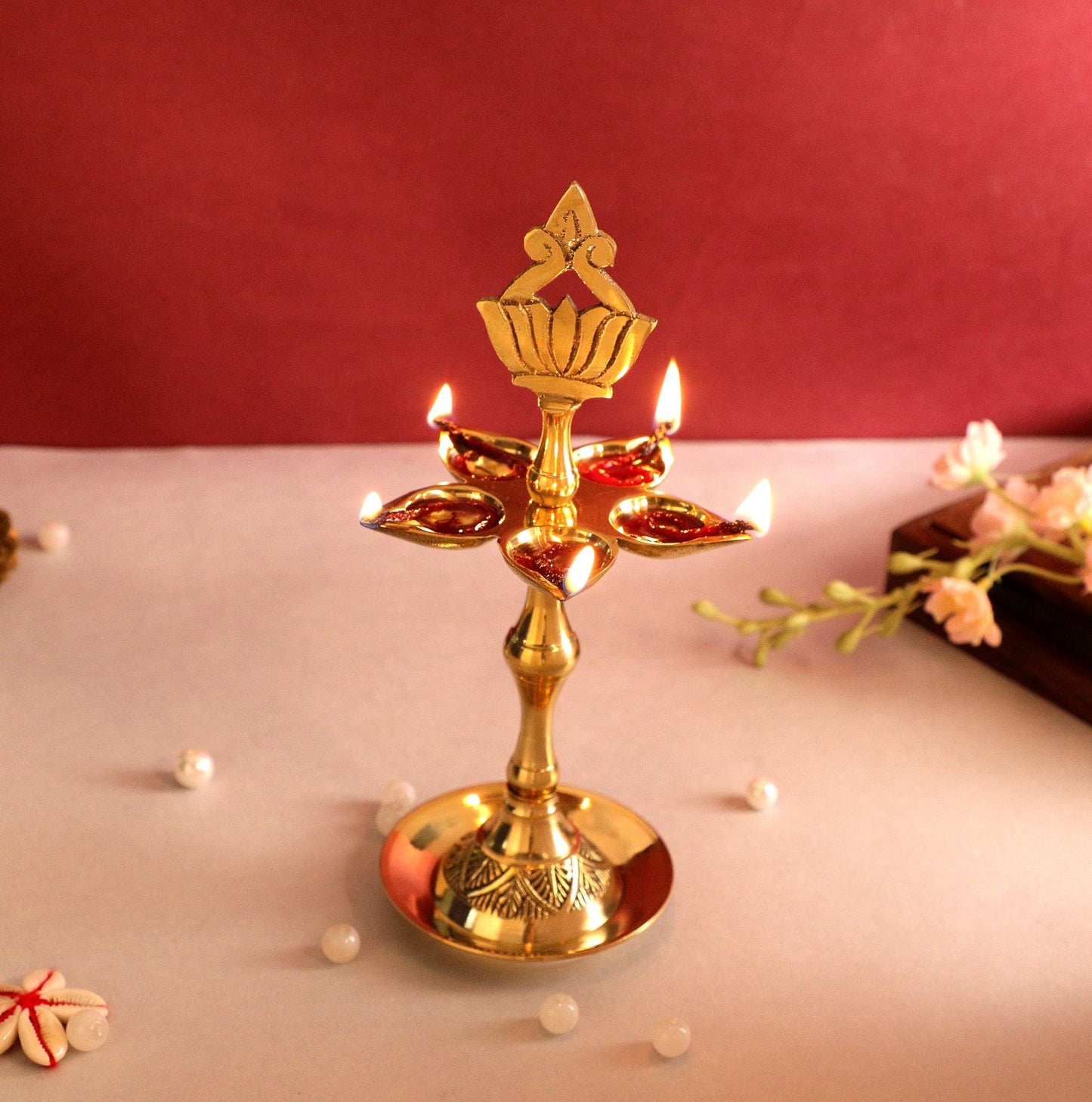 diyas for decoration brass