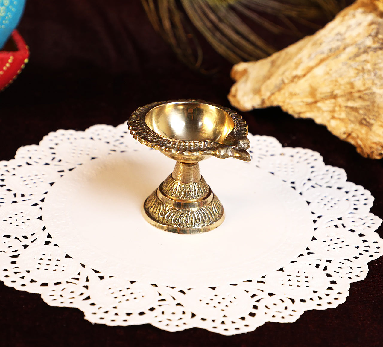 laxmi kuber diya brass