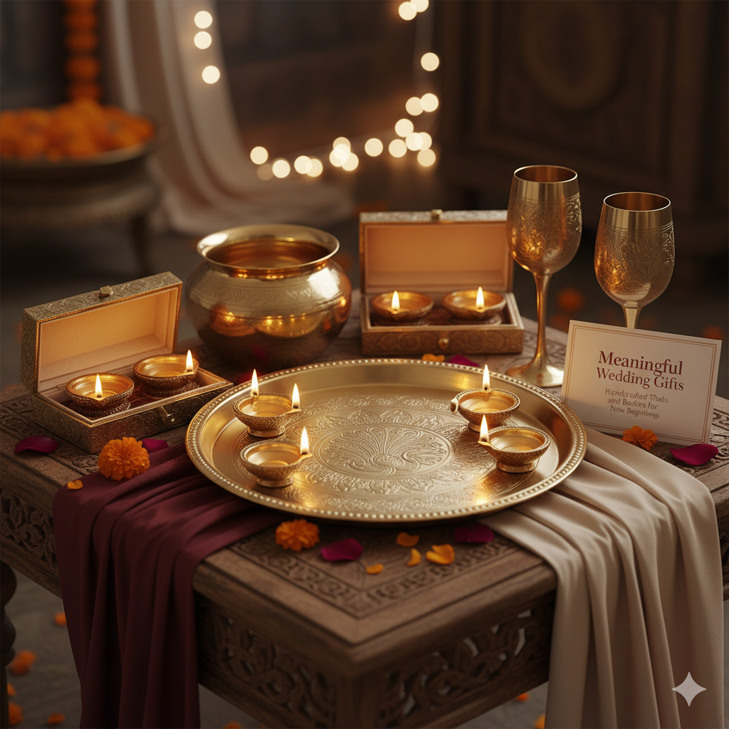 Meaningful Wedding Gifts: Handcrafted Thalis and Baskets for New Beginnings
