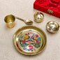 Pooja-/Puja-Thali-Set aus Messing mit Geschenkbox – Ideal für Bhog und als religiöses Geschenk