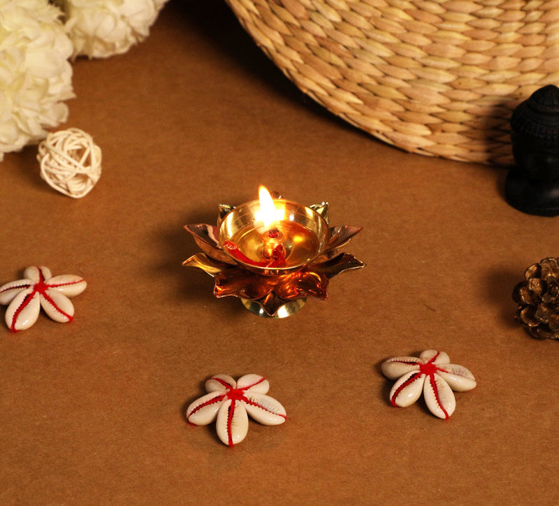 lotus diya brass