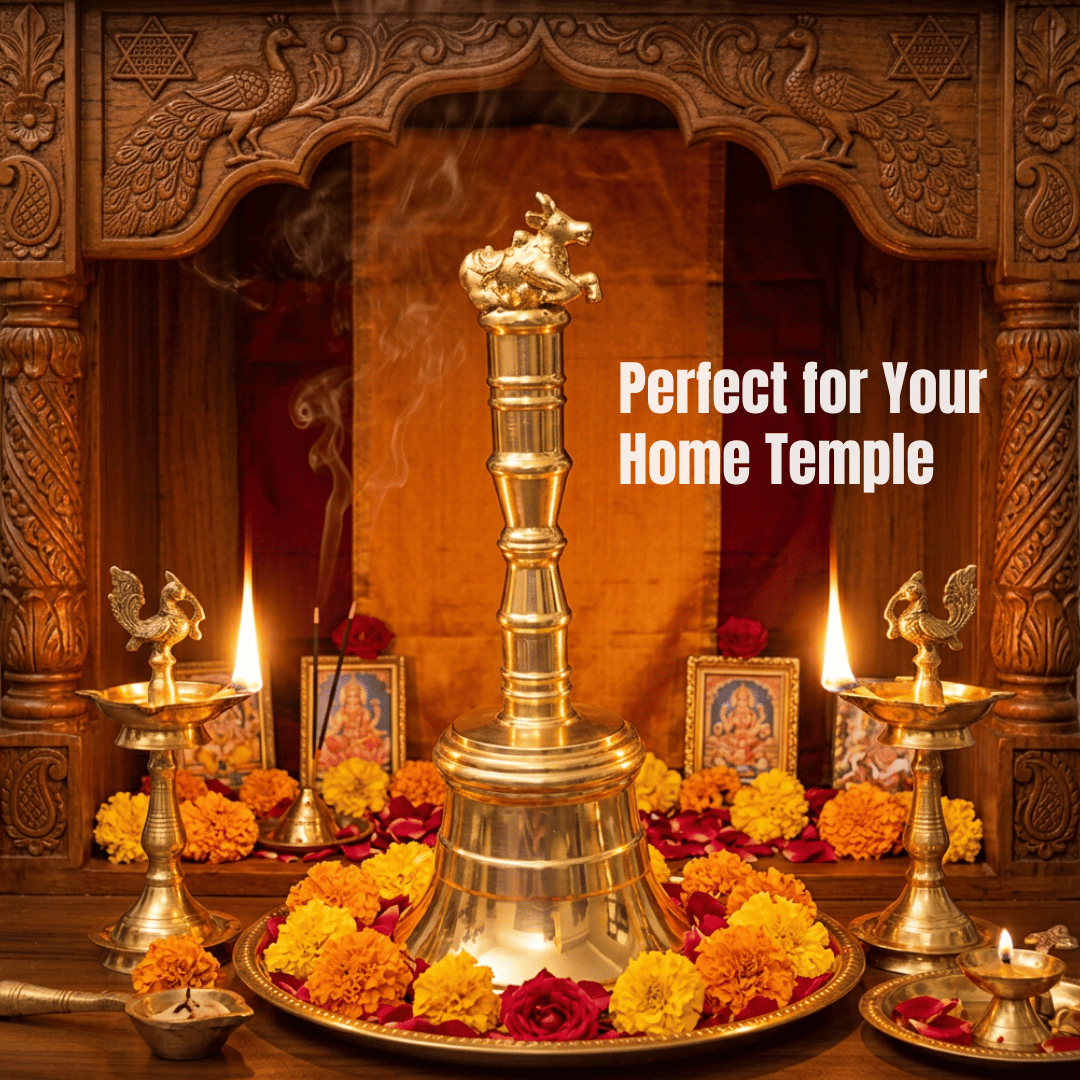 Brass Nandi Bell premium high quality brass in mandir