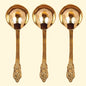 serving spoons set brass