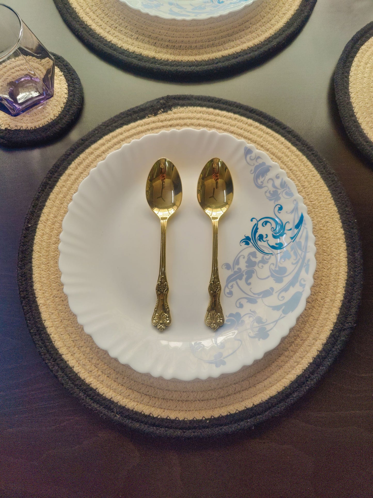 round table mats cotton