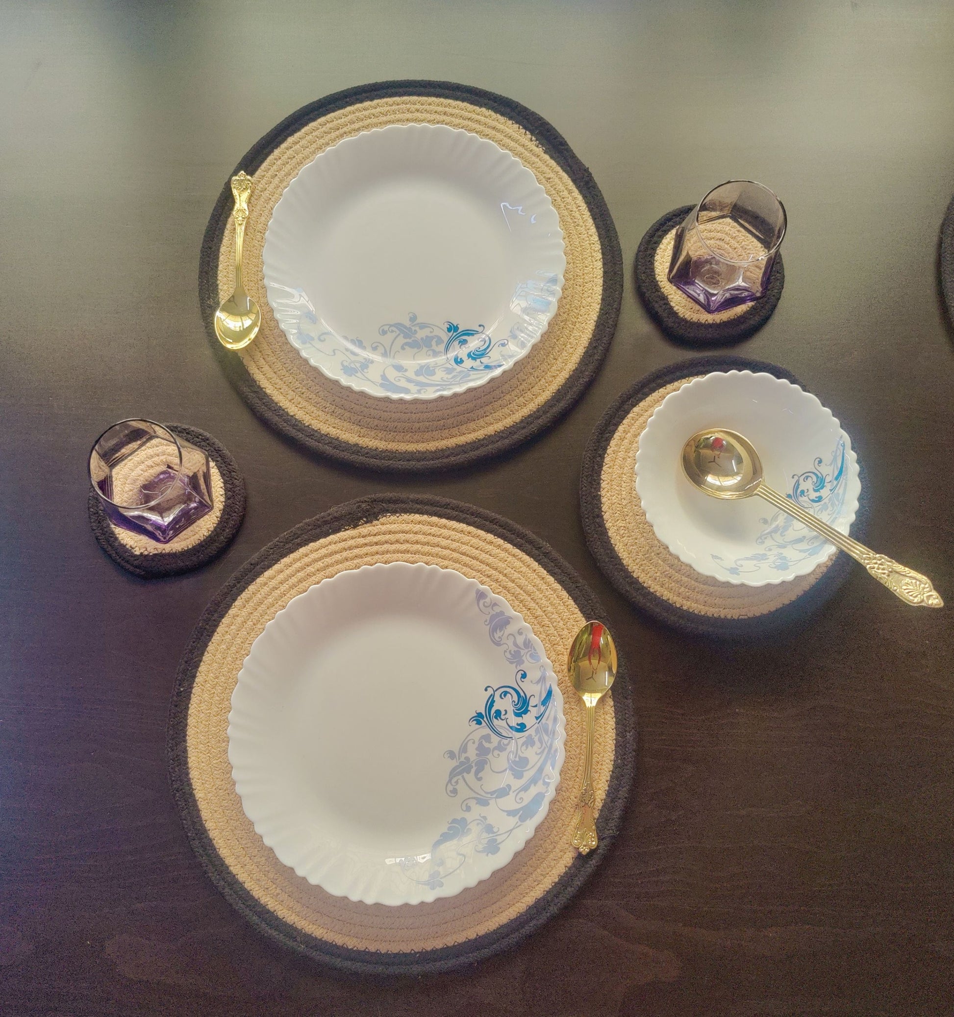 round table mats cotton