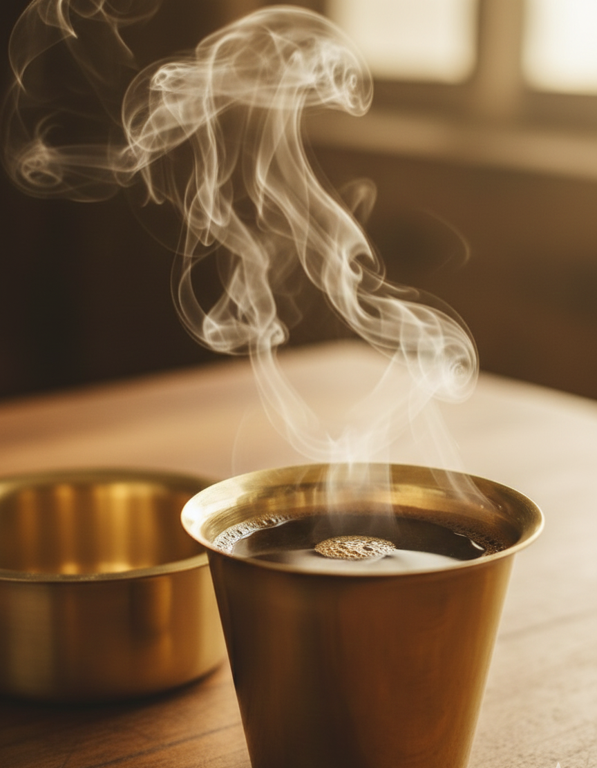 Hot cup of Kaapi Coffee Dabra Set