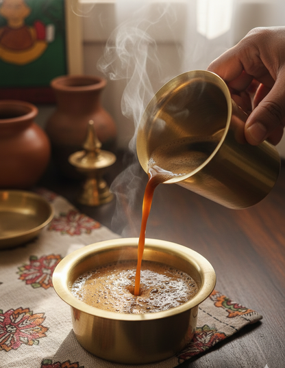Brass Dabara Set for Filter Coffee | Authentic South Indian Tumbler & Bowl