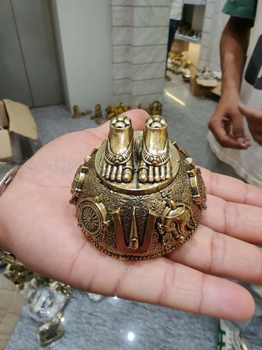 Brass Charan Paduka – Auspicious Footprints of Lord Vishnu