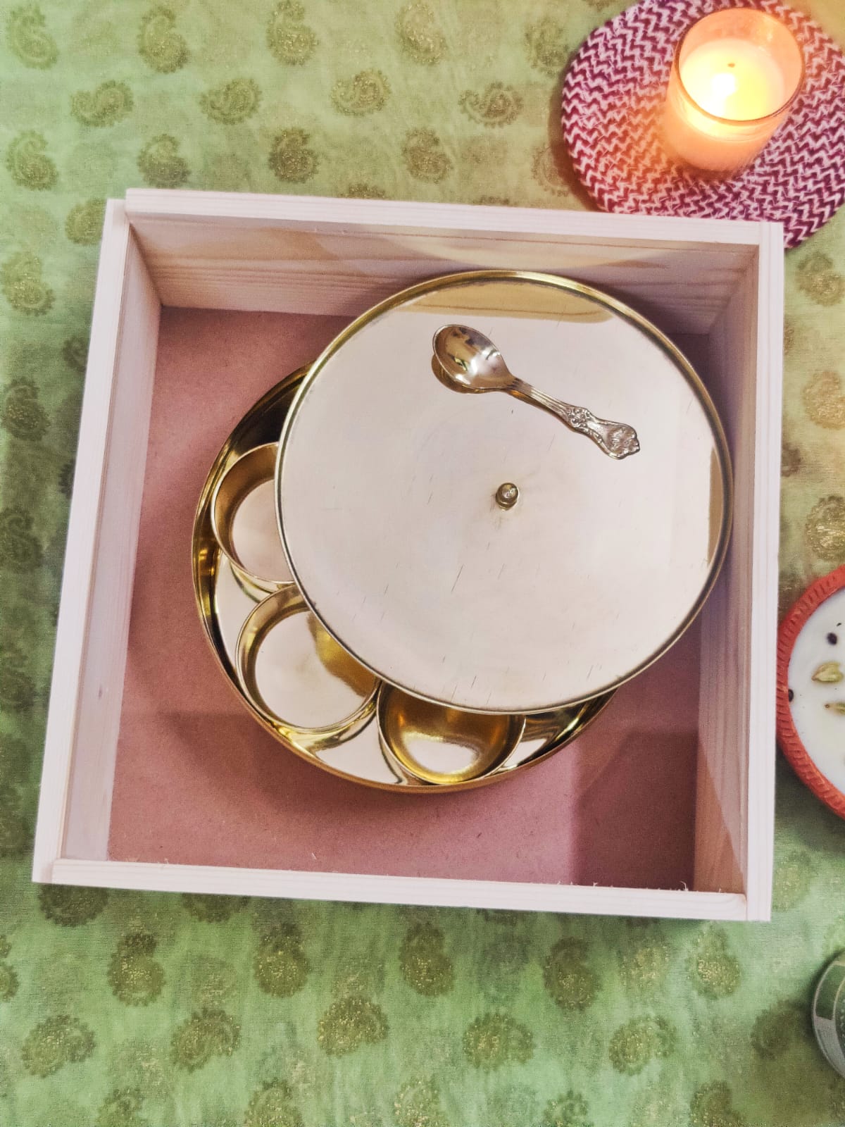 Essence of Flavour: Brass Spice Box Gift Set - Hamper