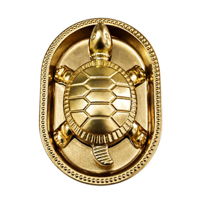 Pure Brass Kachhua & Plate Set with Kuber Yantra (Big) | Gift Box Included