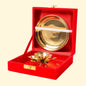 diya and plate set brass