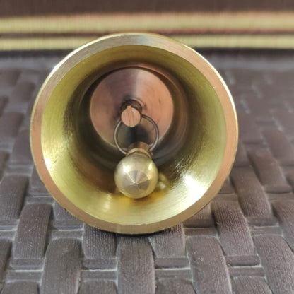 Brass bell for pooja room | Premium polished mandir ghanti (Nandi design)