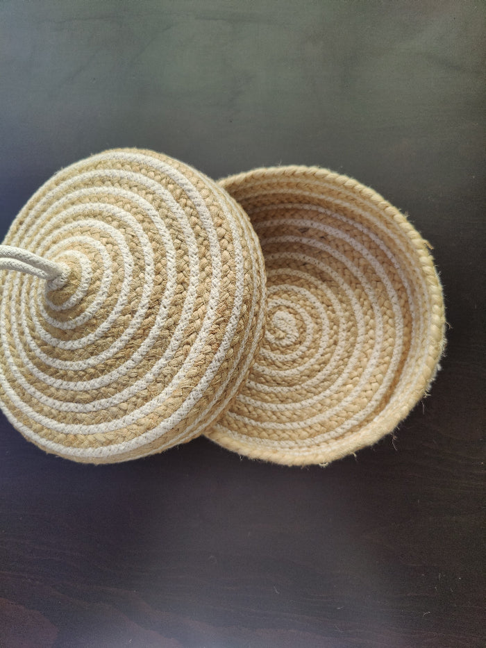 cotton jute baskets for storage 5