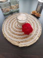 Cotton Round Table Mats | Heat Resistant Placemats, Washable & Reversible Design