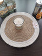 Cotton Round Table Mats | Heat Resistant Placemats, Washable & Reversible Design