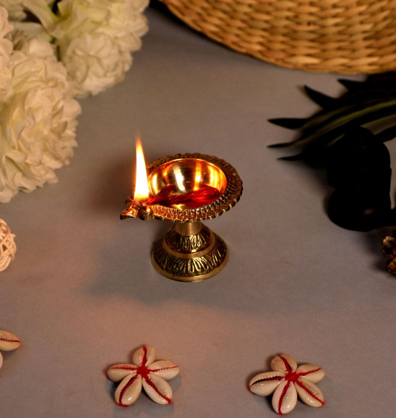 laxmi kuber diya brass