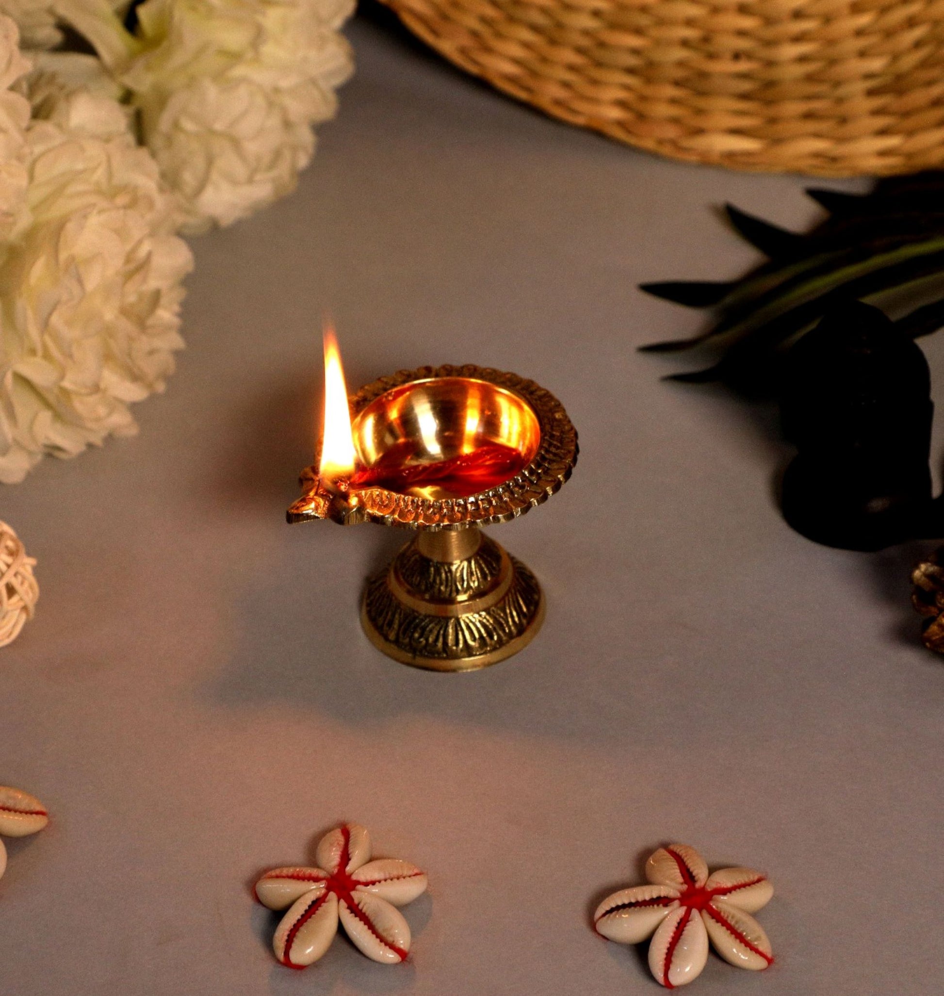 laxmi kuber diya brass