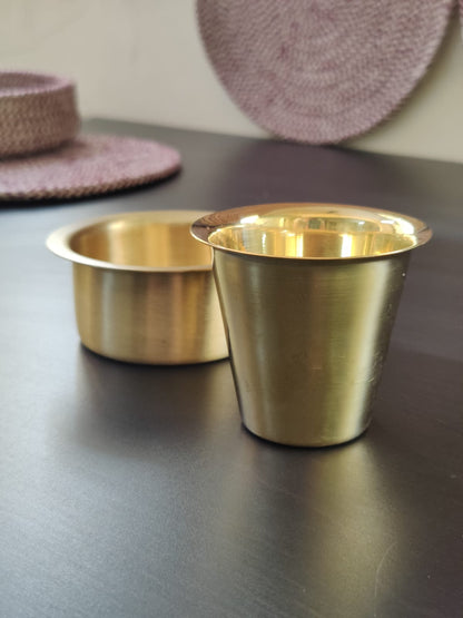 pure brass coffee dabara set