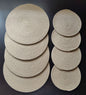 Nested beige mats in oval and round shapes arranged vertically, providing a
versatile option among the best placemats. Table Mats for 4 seater table, Table mats for 6 seater table, table mats for 8 seater table